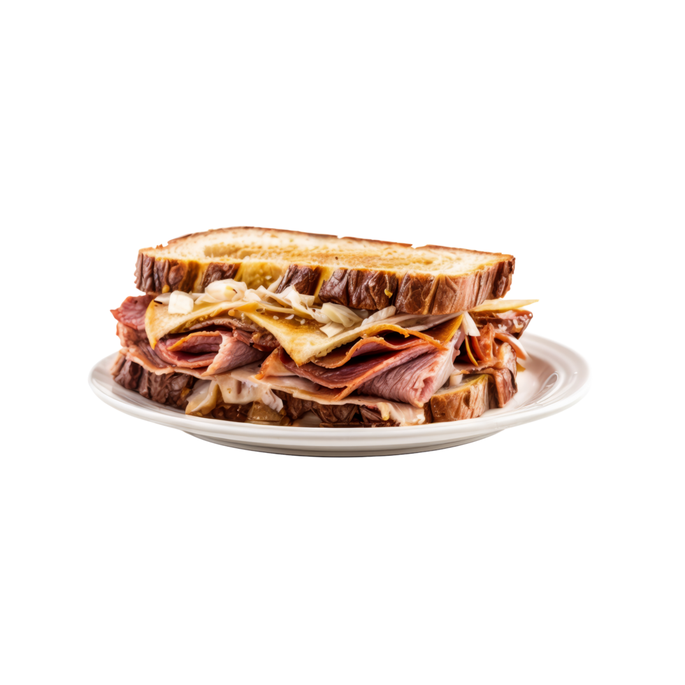 A sandwich on a plate png
