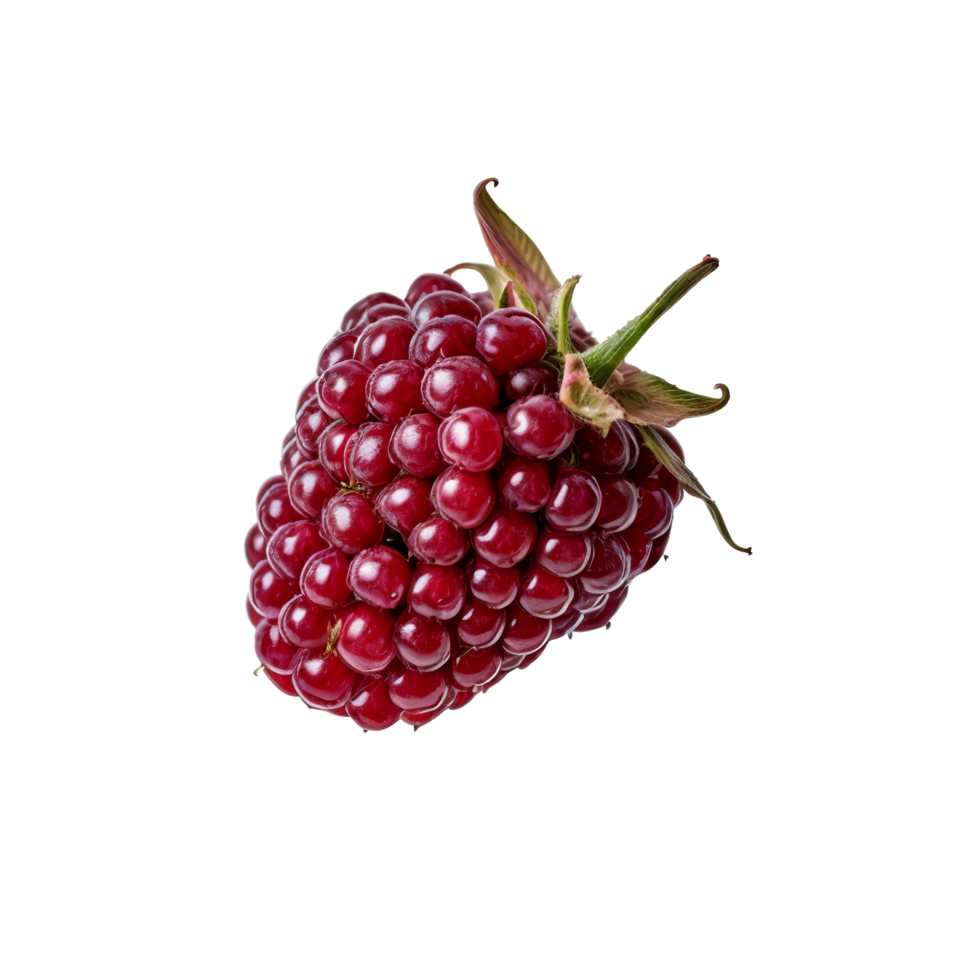 A close up of a raspberry on a black background png