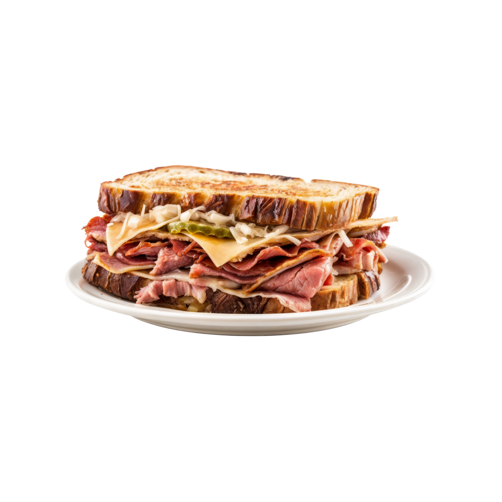 A sandwich on a plate png