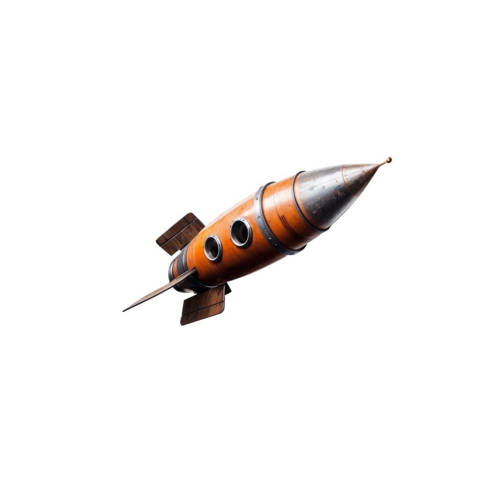 A rocket is flying in the air png