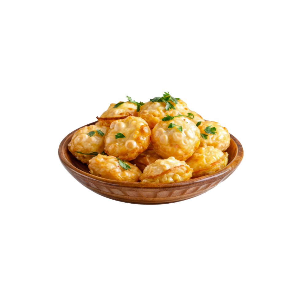 A bowl of cheese puffs on a black background png