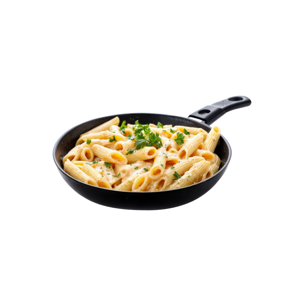 Penne pasta in a skillet png