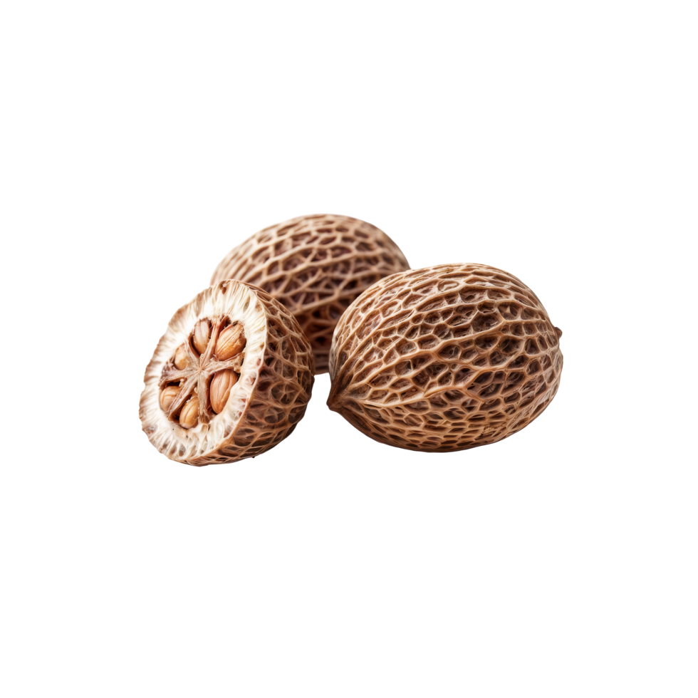 three nuts on a white background png