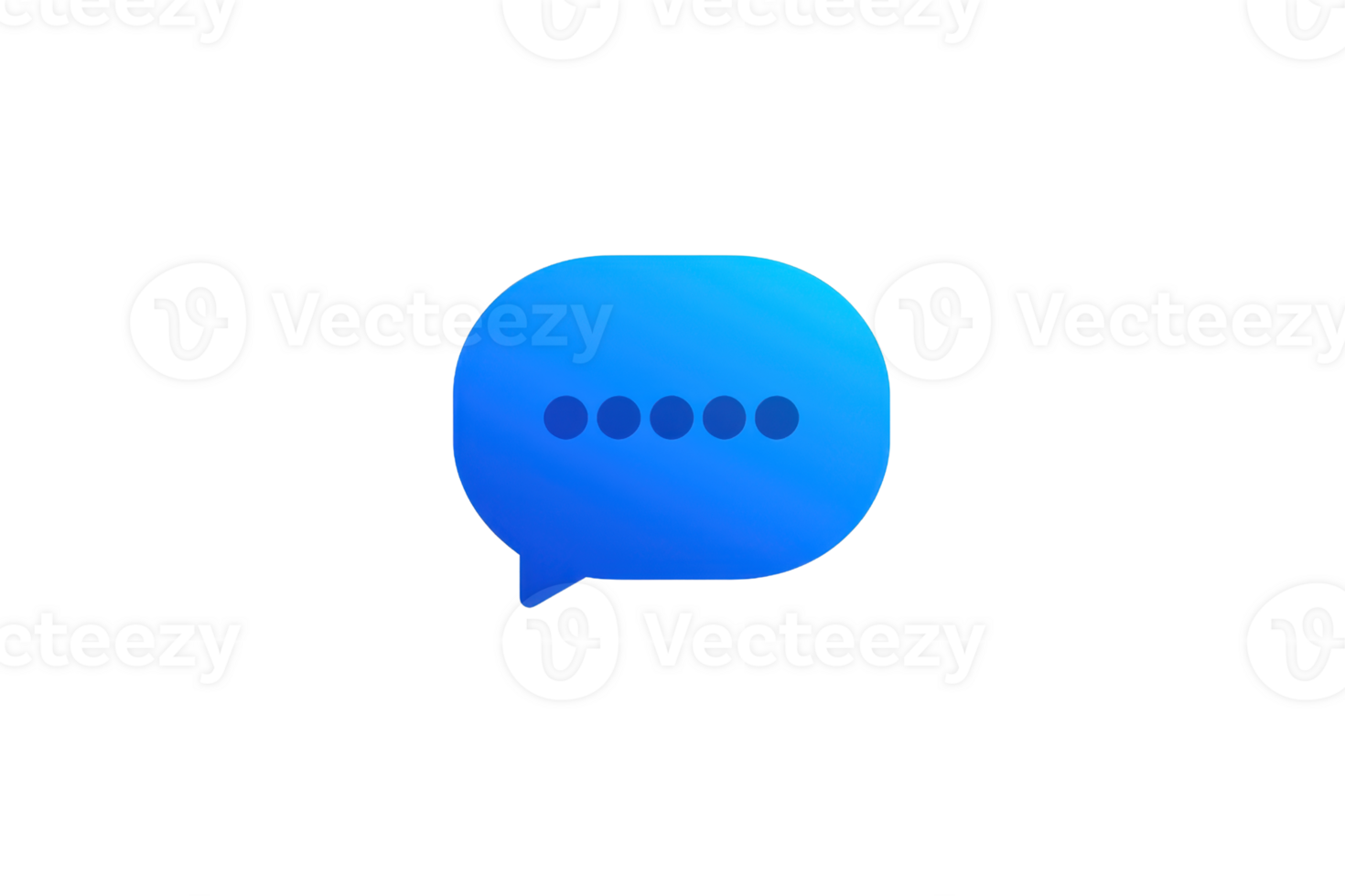 A blue speech bubble icon on a transparent background, symbolizing communication and messaging. Useful for apps, web design, or presentations. png