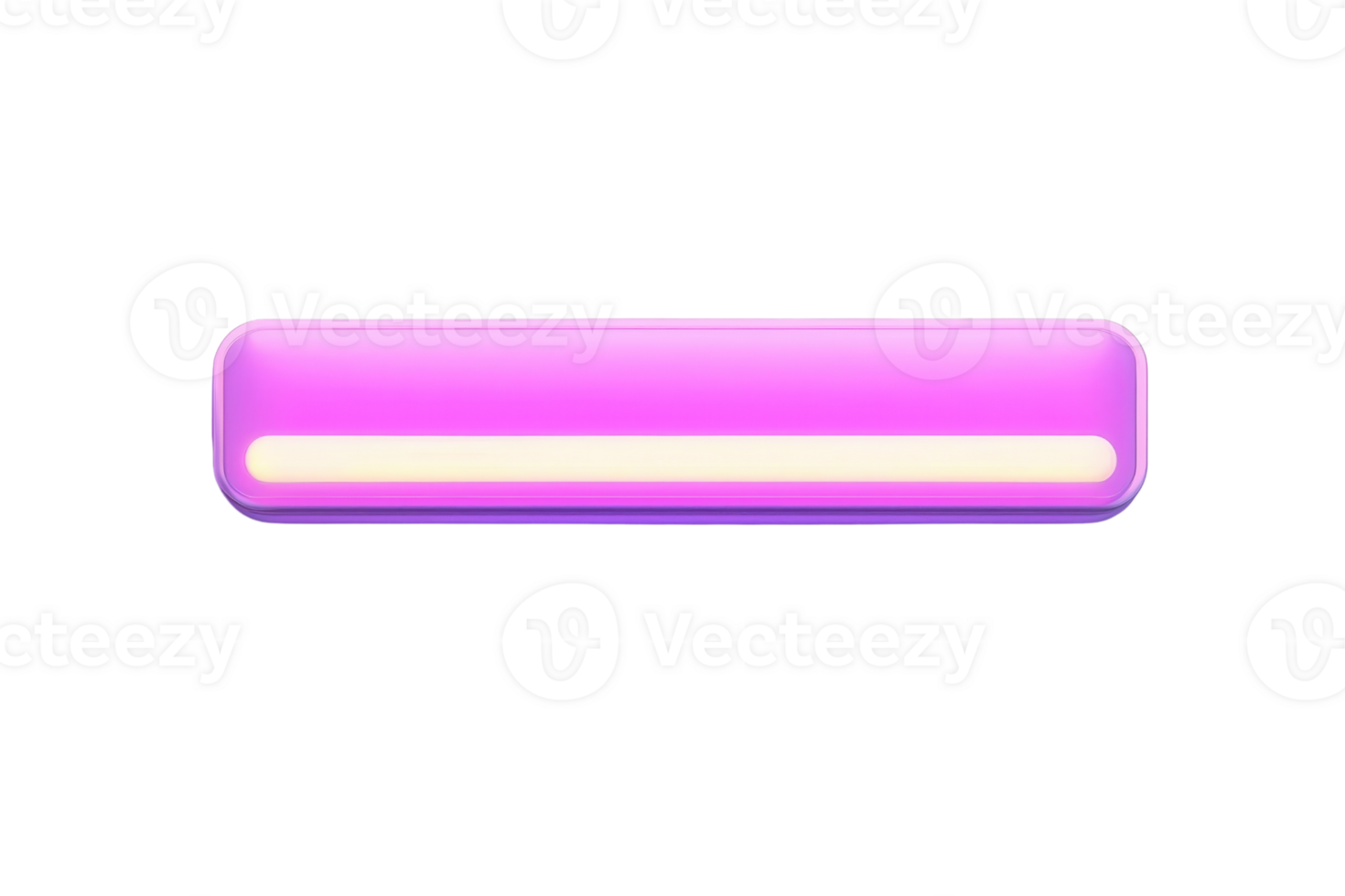 Bright pink rectangular neon light on a transparent background. Futuristic glowing design for modern and creative projects. High-tech visual element. png