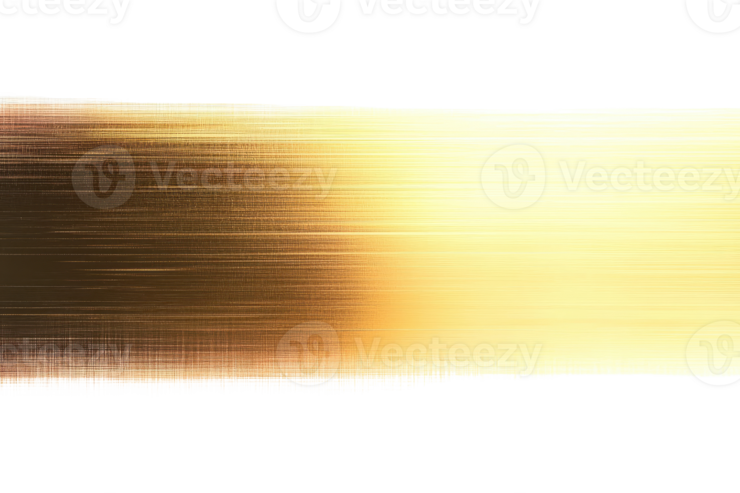 Abstract golden brush stroke on transparent background. capturing elegance and texture for creative projects and digital designs. png