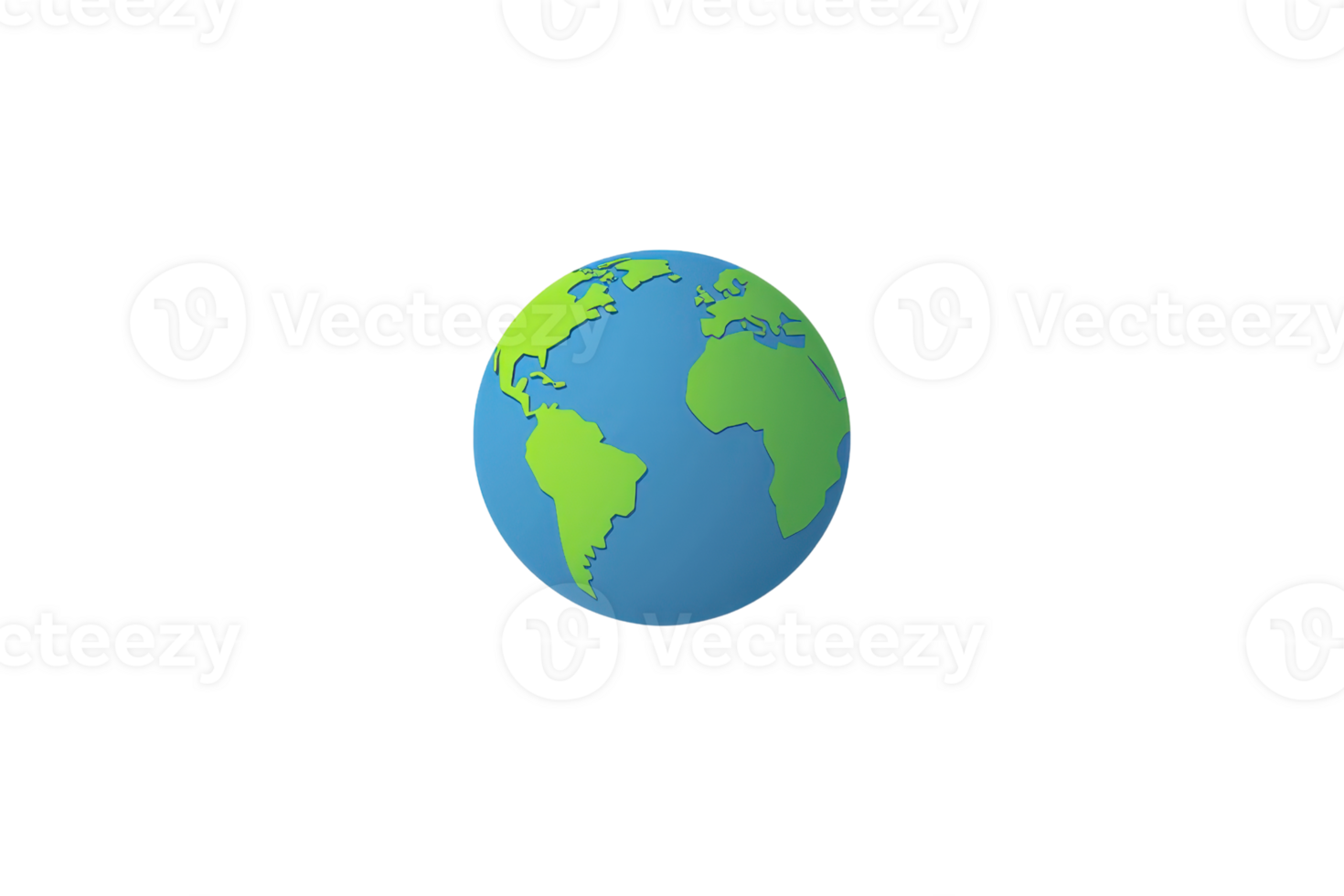 Illustration of Earth with continents in vibrant colors on a transparent background. emphasizing environmental themes and global awareness. png