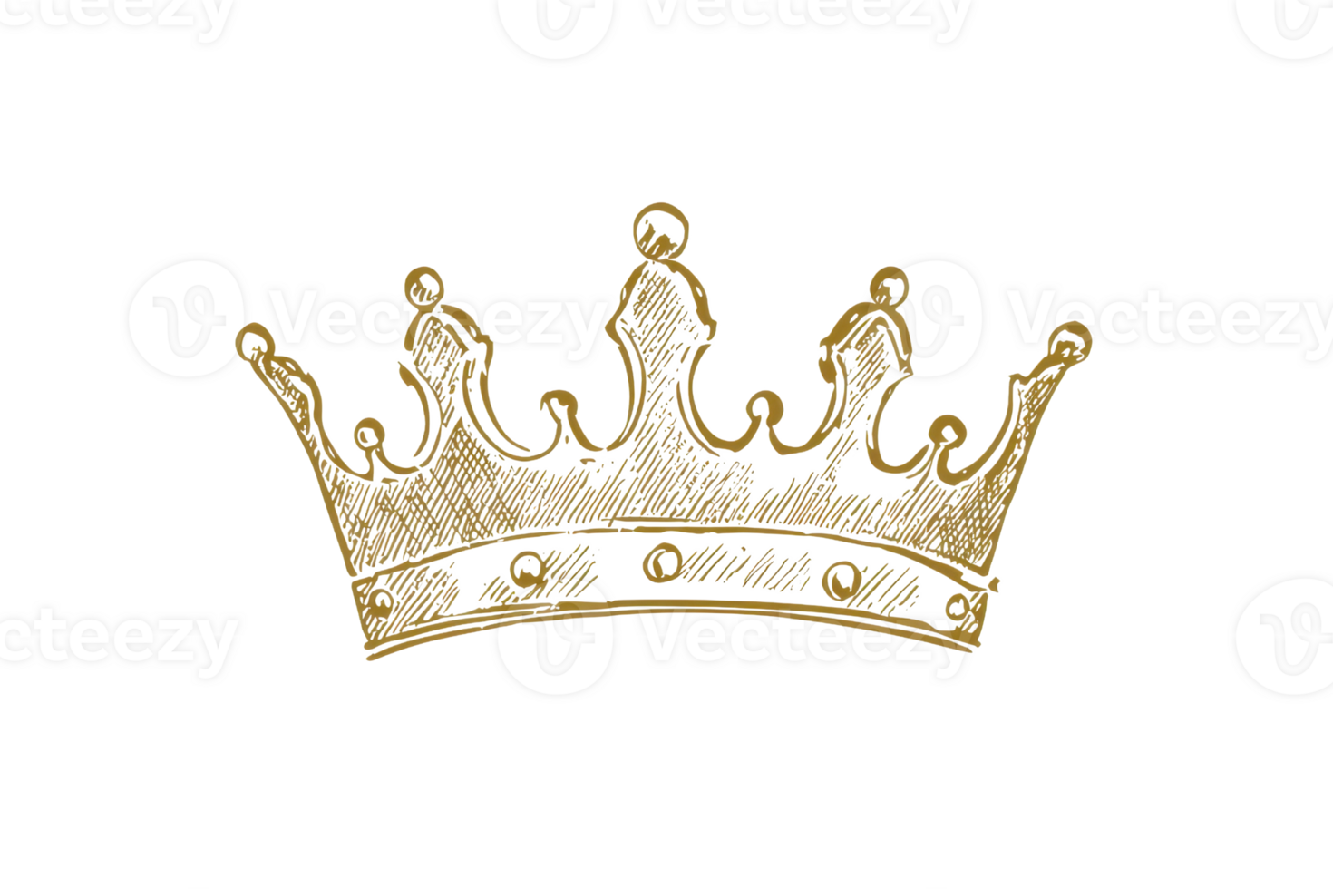 Illustration of a golden crown with intricate detailing, symbolizing royalty, elegance, and luxury. Ideal for design and creative projects. png