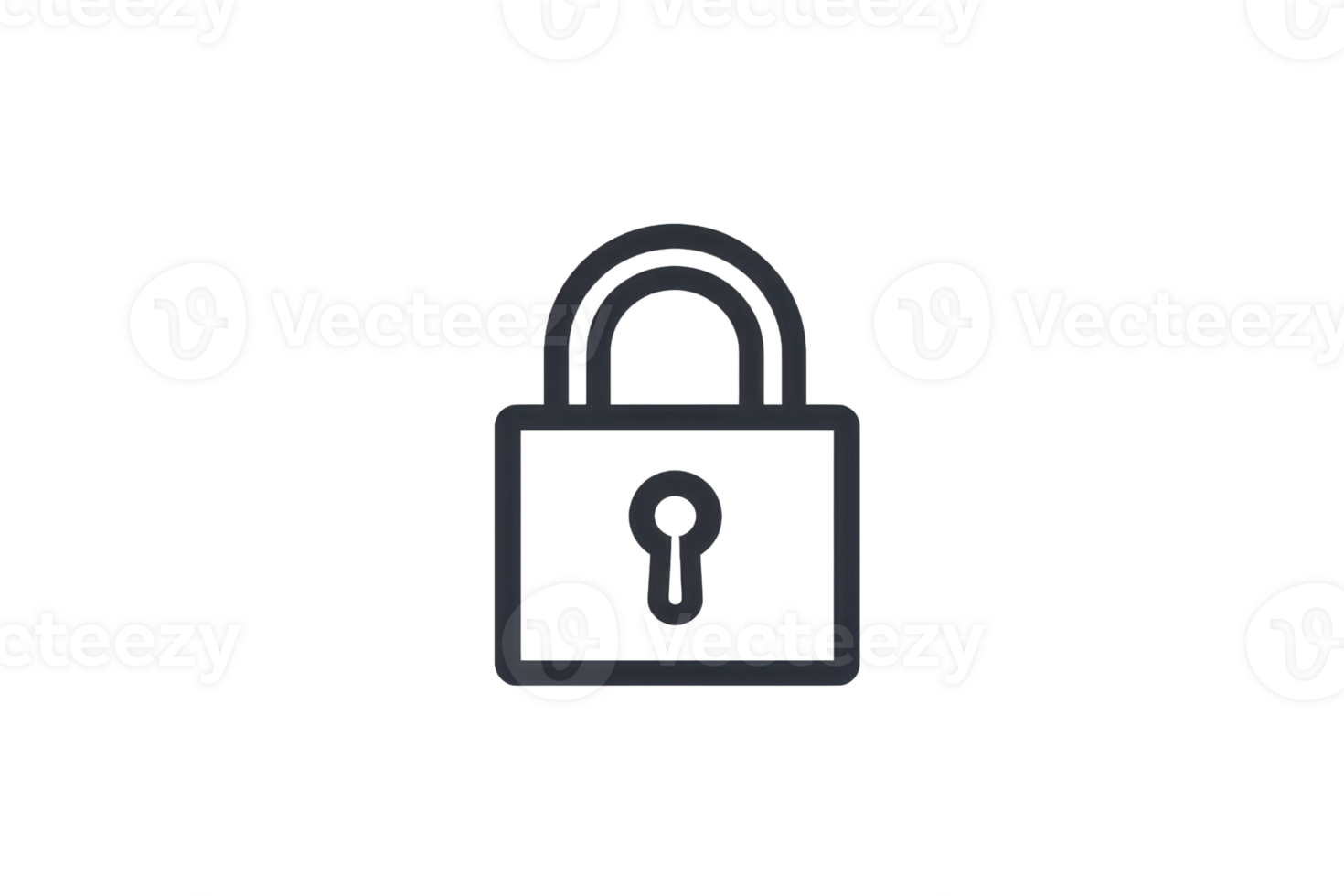 Minimalist illustration of a padlock symbolizing security and protection, outlined with a simple design, suitable for cybersecurity themes. png