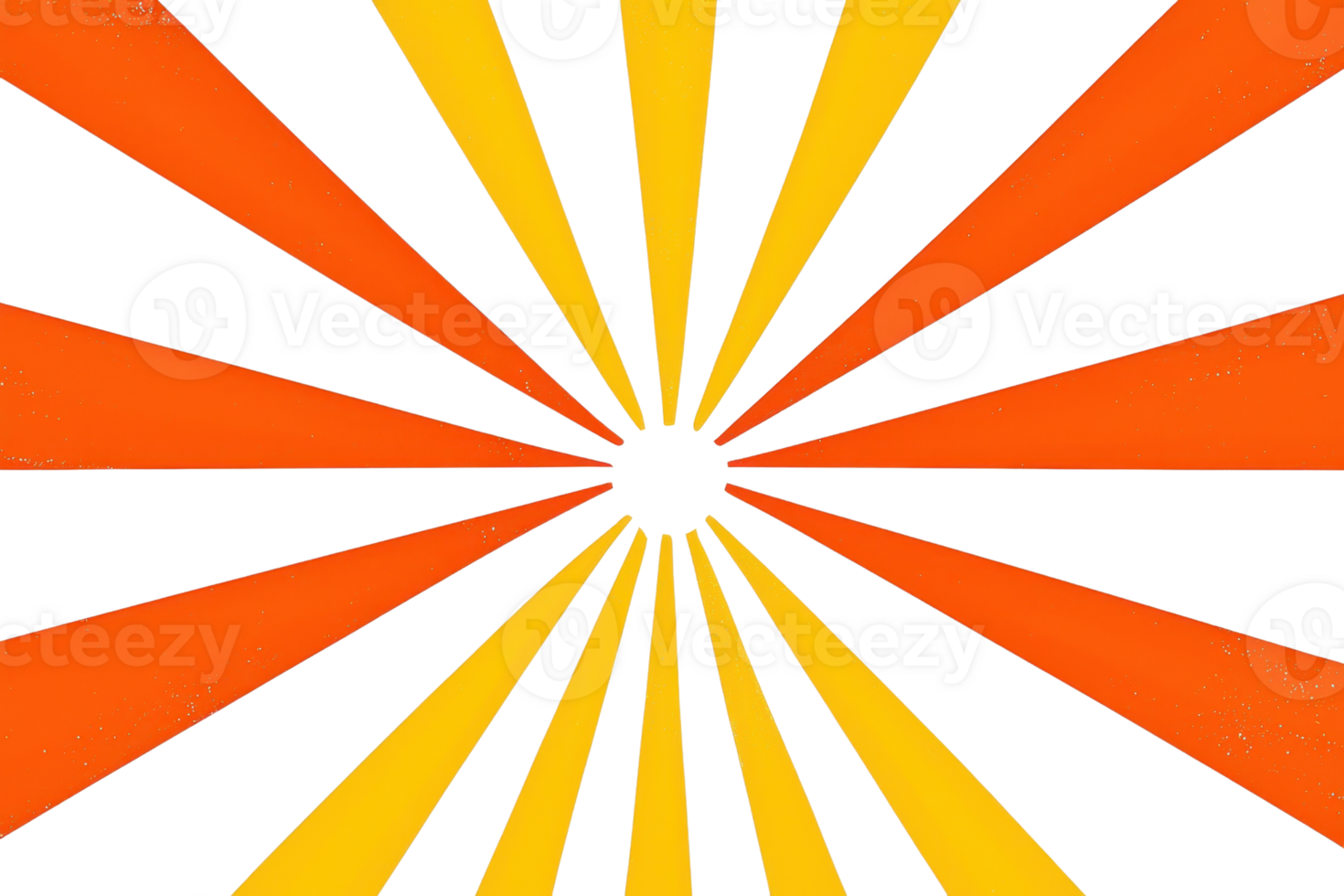 Vibrant abstract sunburst design with red, orange, and yellow rays converging to a central point, creating a dynamic and energetic pattern. png