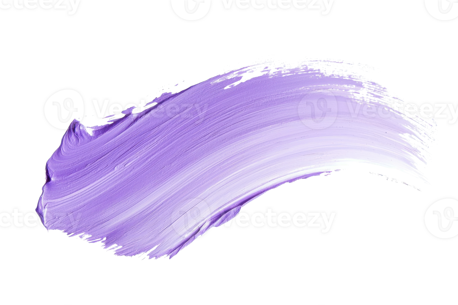 Vibrant purple brushstroke isolated on transparent background. Abstract art with expressive, sweeping lines and a smooth texture. png
