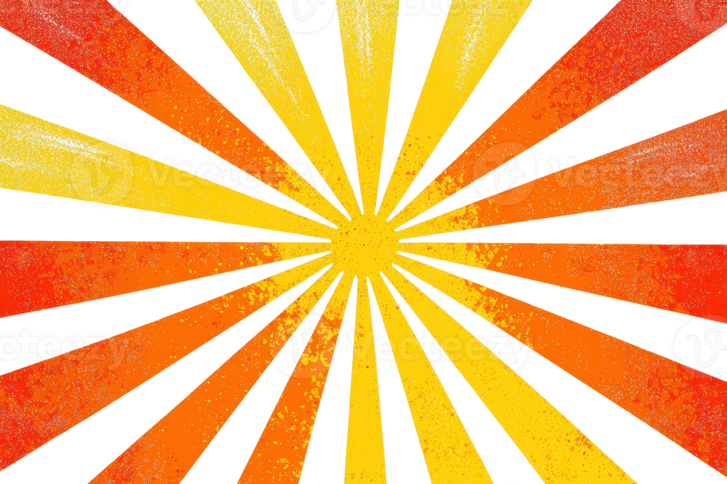 Vivid abstract illustration with vibrant yellow and orange rays radiating from the center, creating a dynamic sunburst effect. png