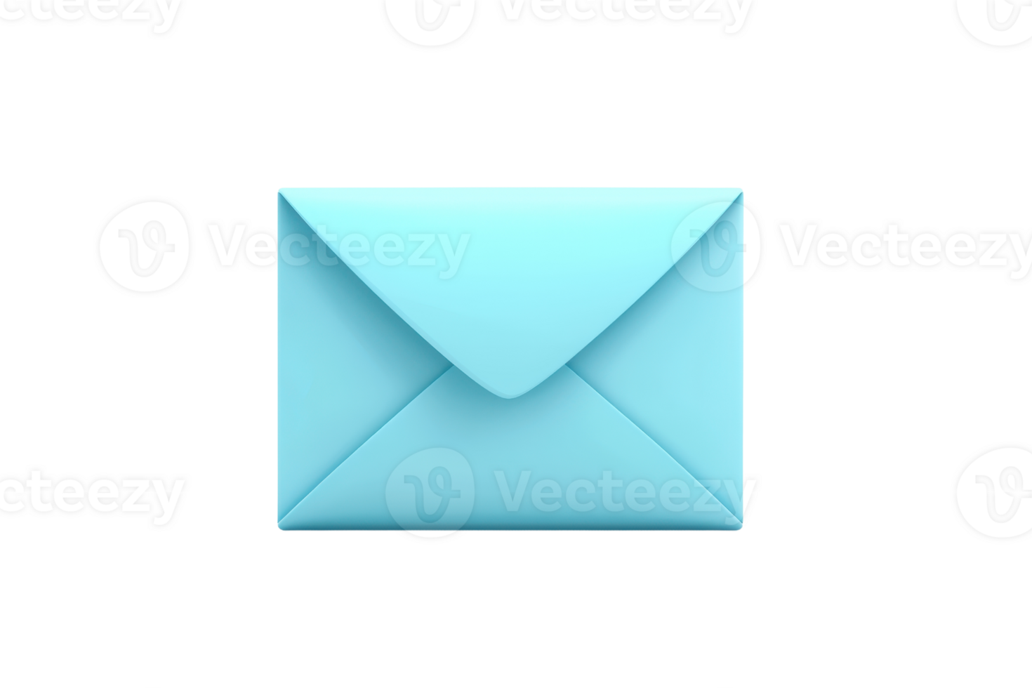 Blue envelope against a plain background, symbolizing communication, sending messages, and correspondence. Ideal for mail and letter themes. png
