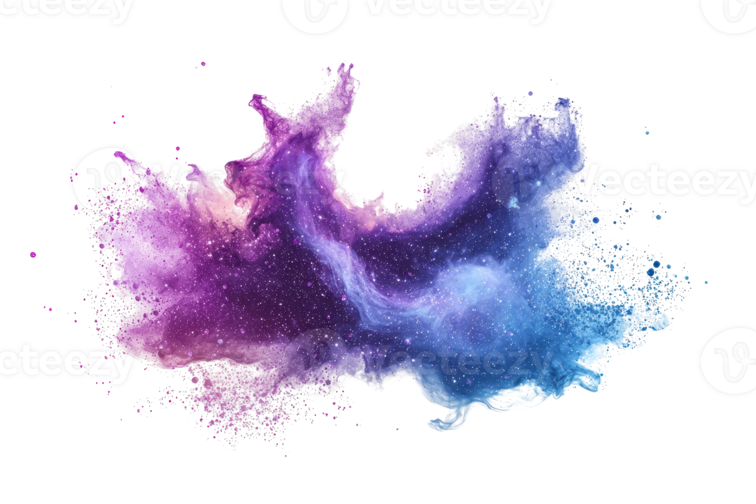 Abstract cosmic nebula in vibrant colors swirls beautifully, creating a mesmerizing space-themed visual background. png