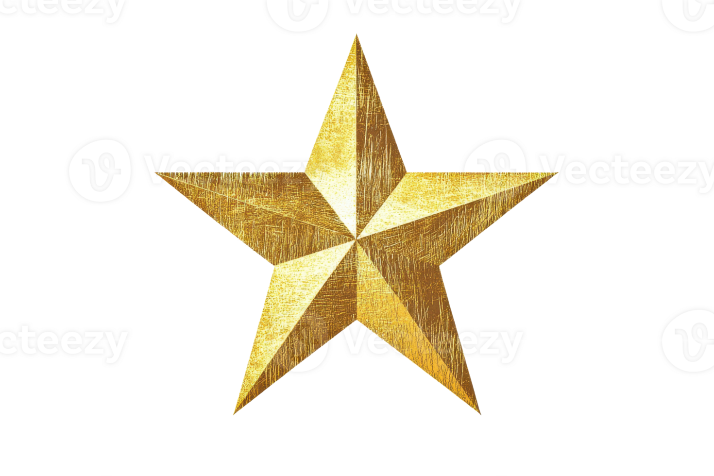 Elegant gold star illustration, perfect for festive design, celebration themes, or as a decorative element in various creative projects. png