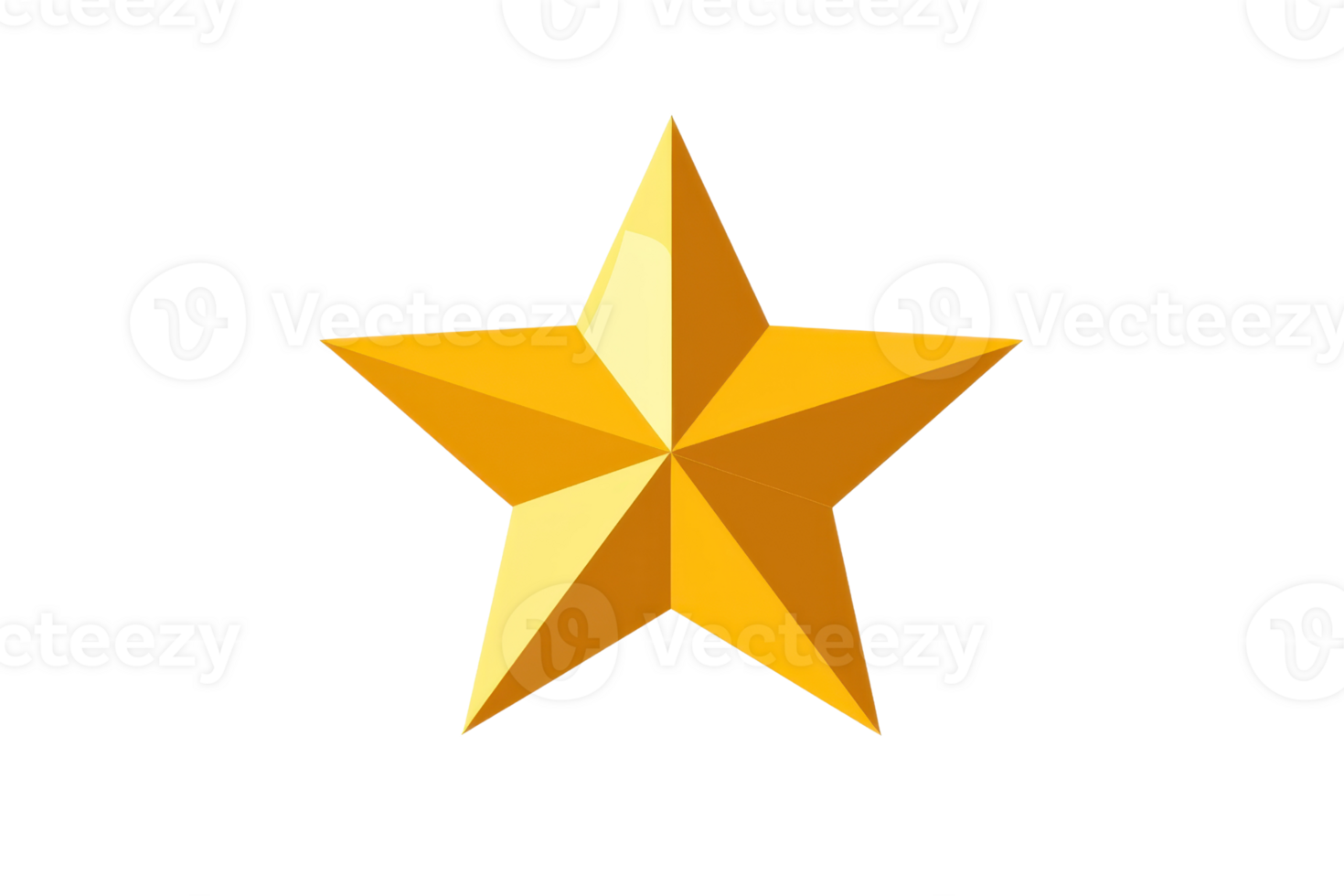 Golden star illustration on transparent background. Ideal for awards, ratings, and achievements. Vibrant and shiny, perfect for web and print use. png