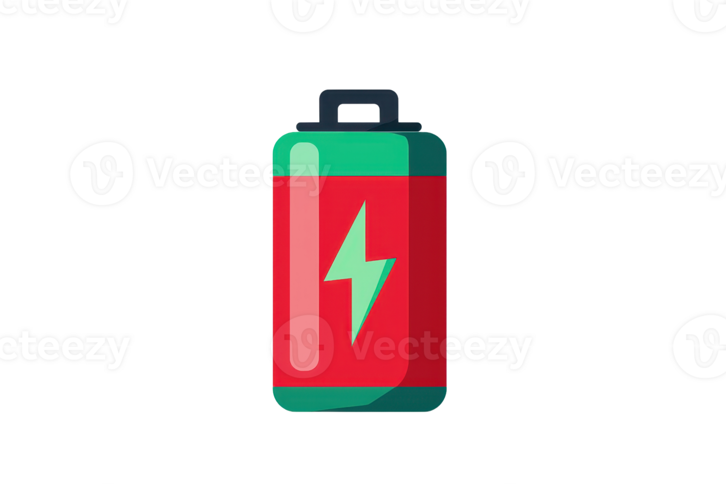 Illustration of a charged battery with a lightning bolt, symbolizing energy, power, and sustainable technology. Ideal for tech and eco concepts. png