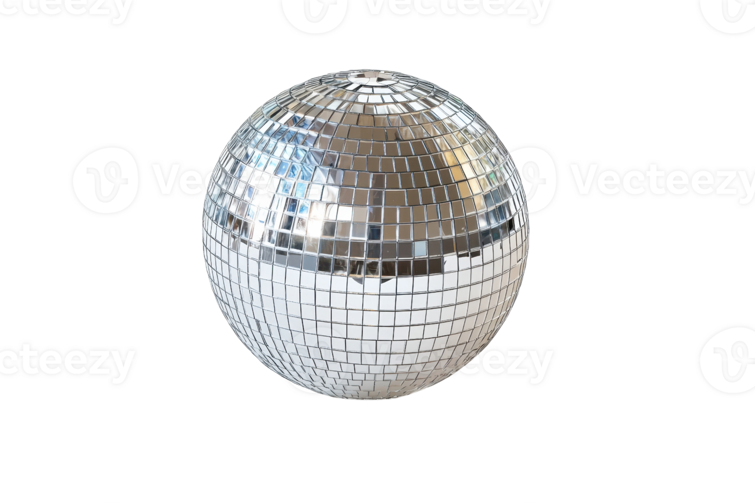 Gleaming disco ball isolated on a transparent background. perfect for party or dance-themed designs with a retro touch and festive sparkle. png