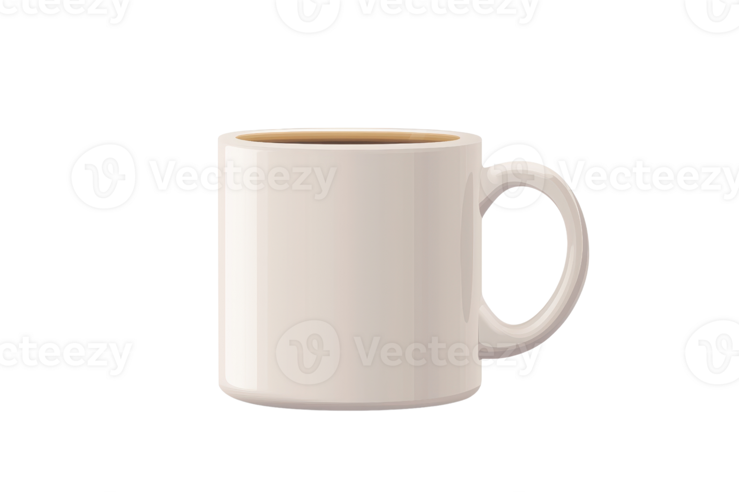 Plain white ceramic coffee mug isolated on a transparent background. Perfect for hot beverages, kitchen decor, or branding mockup ideas. png