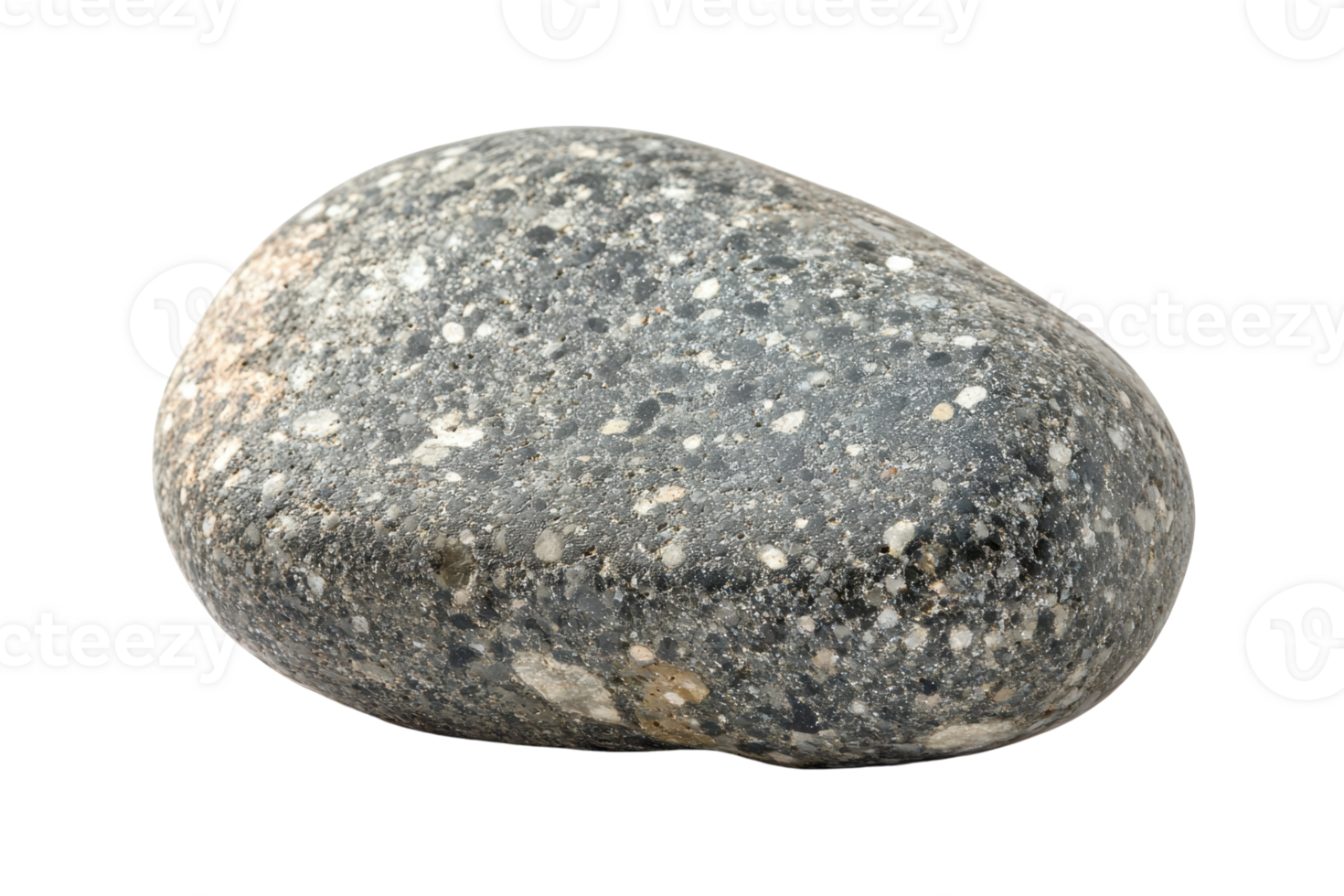Smooth gray stone with natural patterns, isolated on transparent background. Ideal for geology, nature, or texture themed projects. png