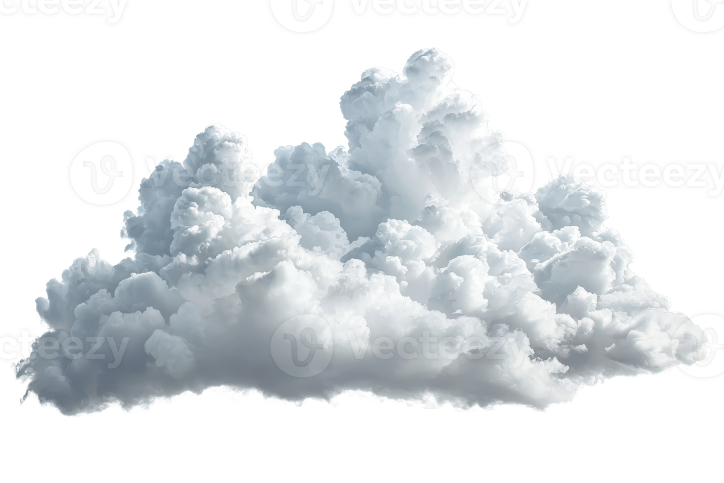 Fluffy white cloud isolated on a transparent background. Perfect for weather forecasting, nature illustrations, and educational resources. png