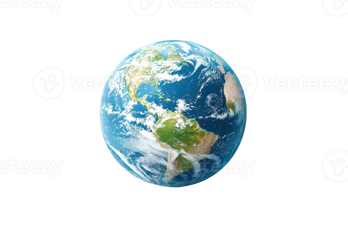 Stunning view of Earth from space, showcasing continents, clouds, and oceans in vibrant detail. Perfect for educational and scientific use. png