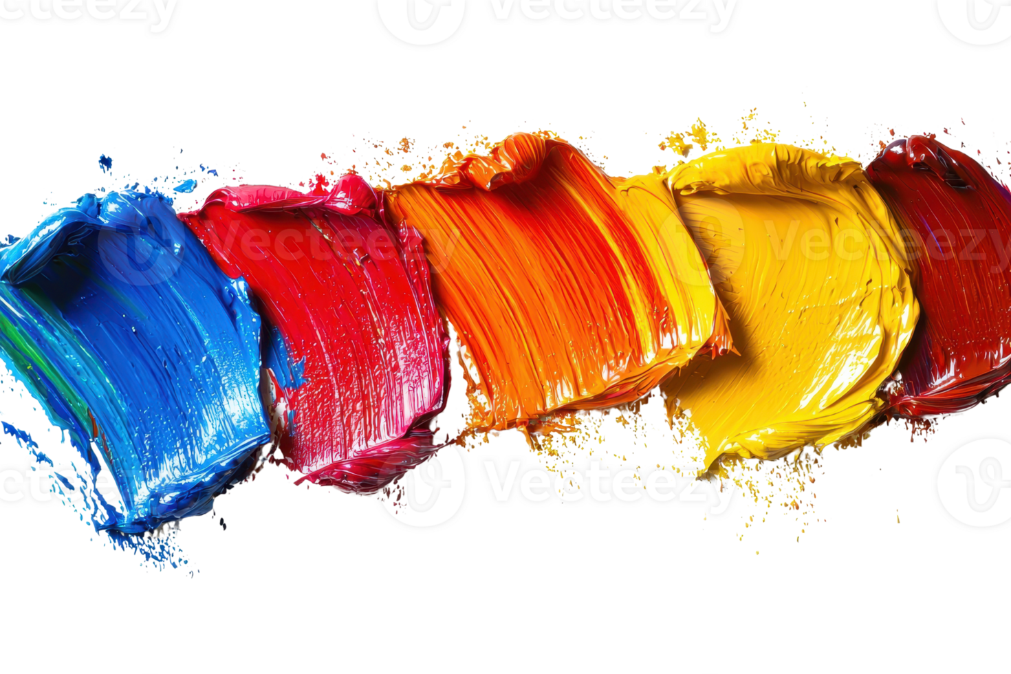 Colorful abstract paint strokes creating vibrant texture and artistic expression. Perfect for creative design and artistic inspiration. png