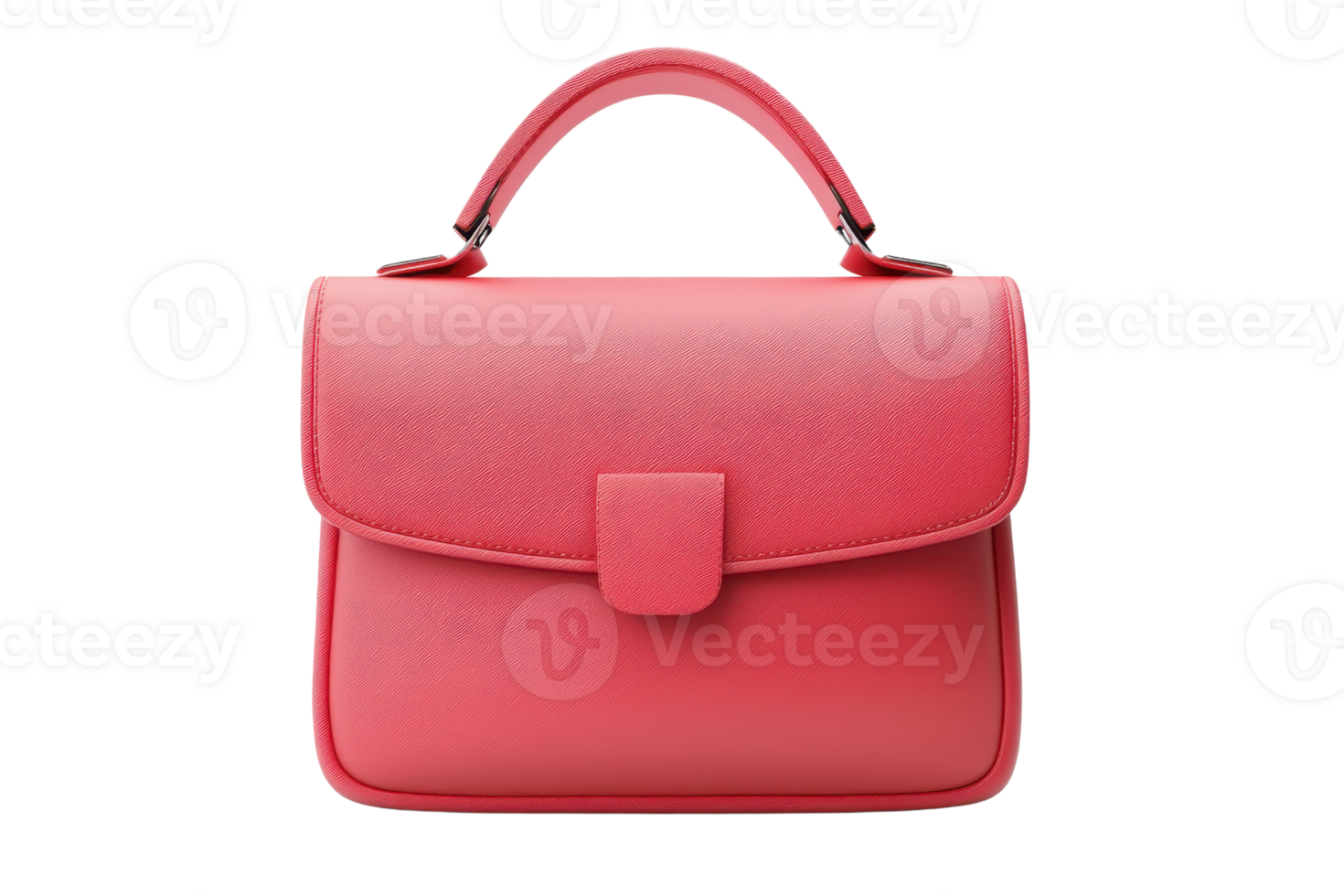 Elegant red handbag with a sleek design, perfect for casual and formal occasions. Features a top handle and compact shape for easy carrying. png