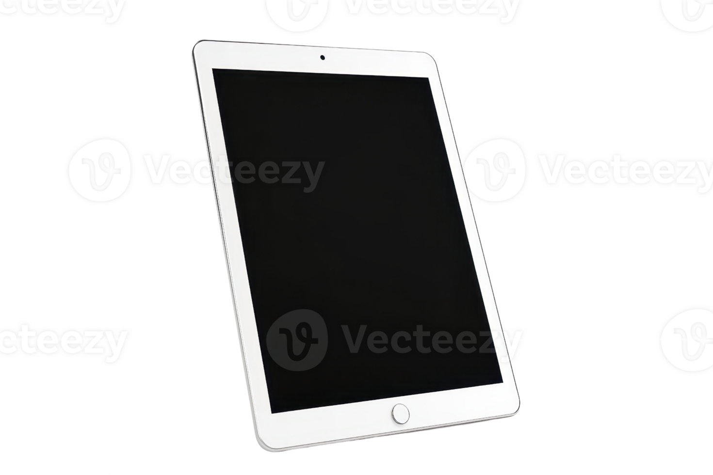 White tablet with blank screen isolated on transparent background. perfect for digital mockup and design presentation purposes. png