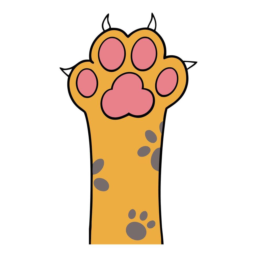 Lovely Cat Paw Footprint Clipart for Pet Lovers vector