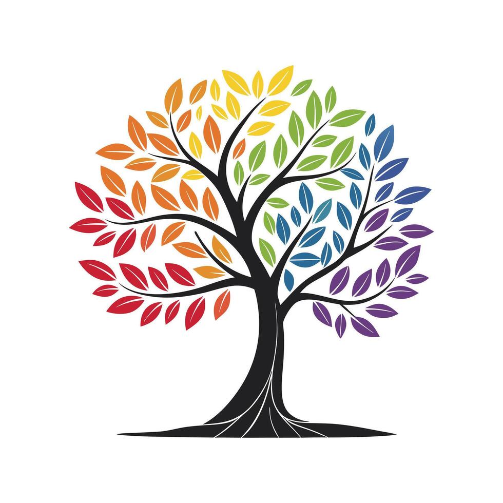 Abstract Eco Clipart Green Tree Logo Design vector