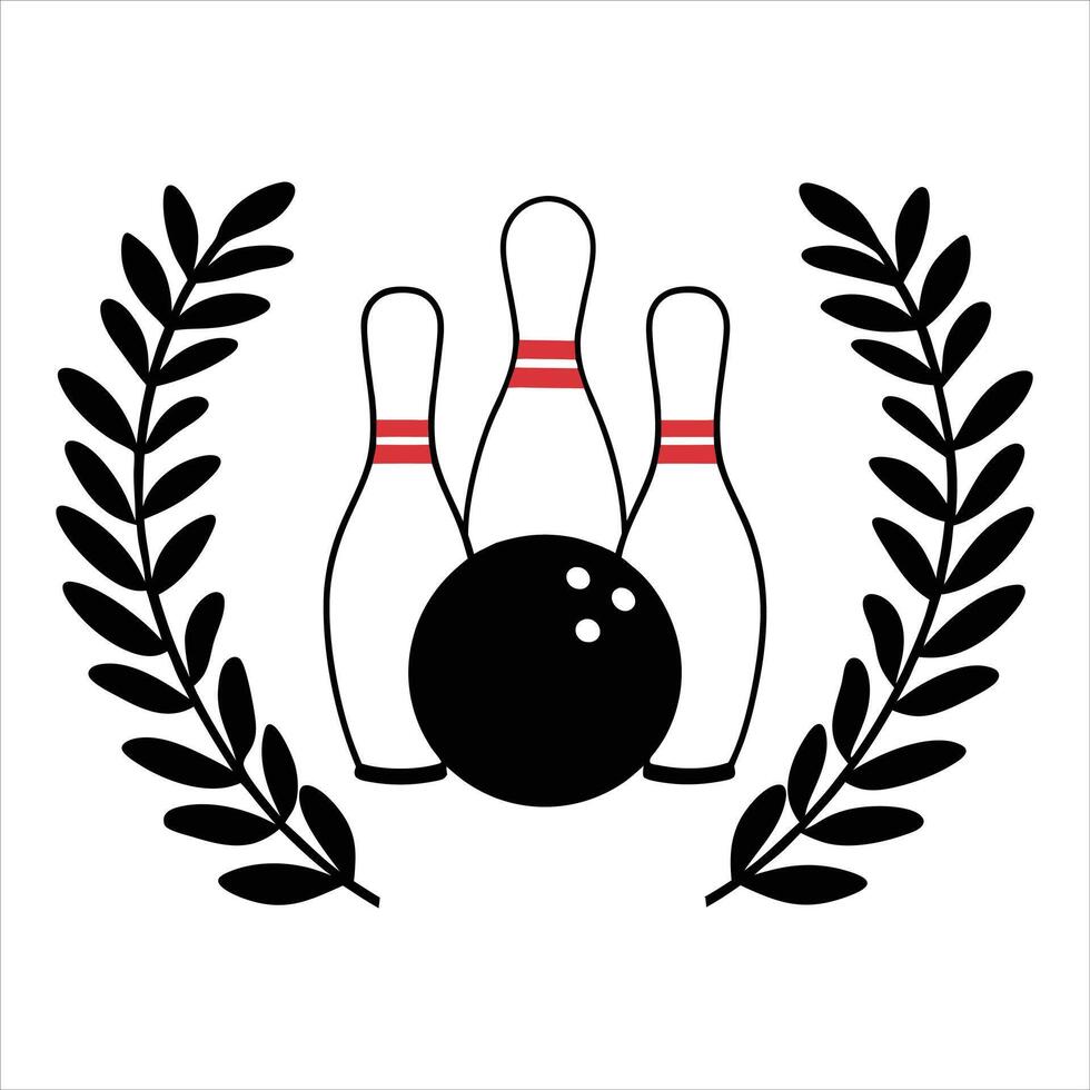 Captivating Bowling Ball and Pin Illustration Clipart vector