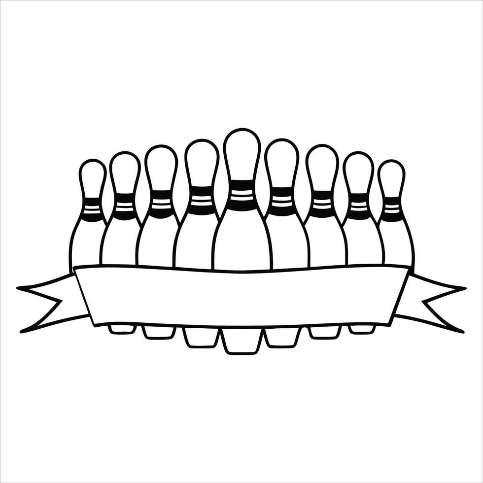 Striking Visuals of Bowling Ball and Pin Art vector
