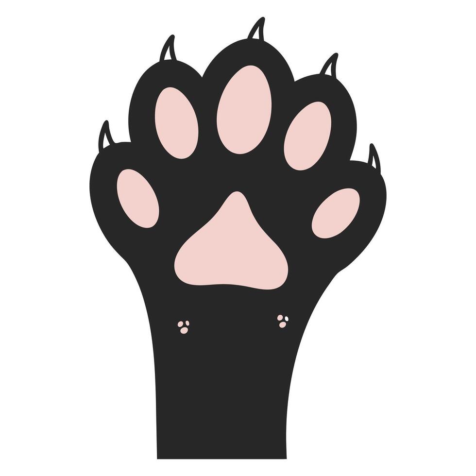 Playful Cat Paw Design with Cute Footprints vector