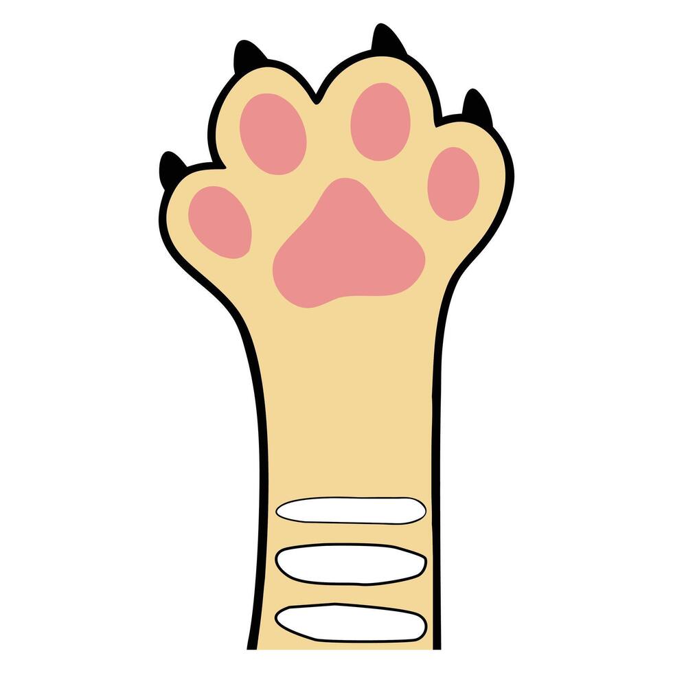 Fun Cat Paw Print Design for Pet Themed Products vector