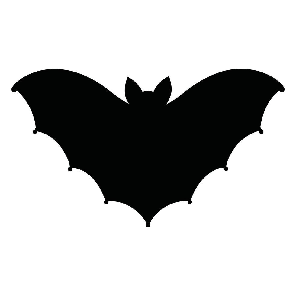Minimalist Bat Silhouette with Smooth Curves vector