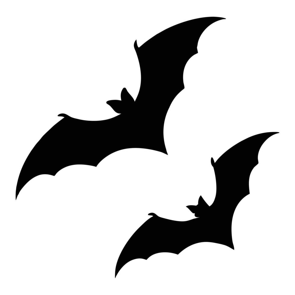 Two Flying Bats in Motion for a Classic Halloween Vibe vector