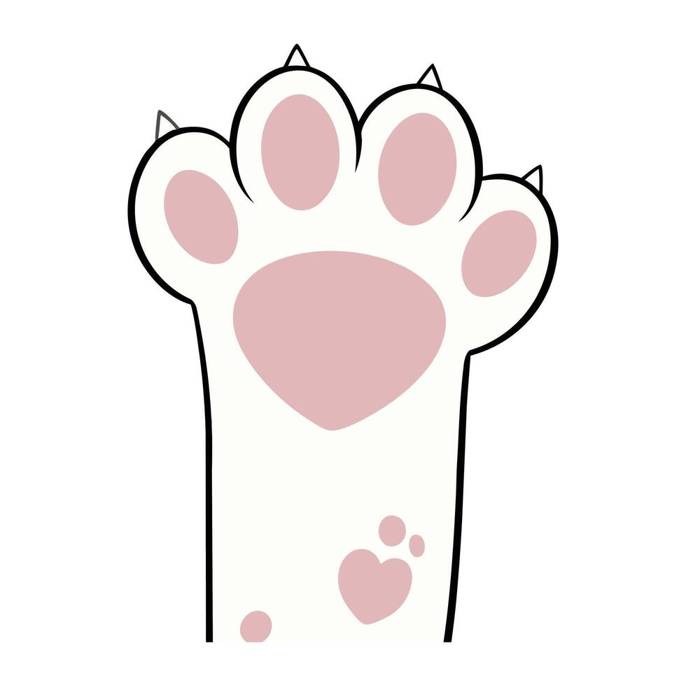 Playful Kitty Paw Footprints Clipart for Your Designs vector