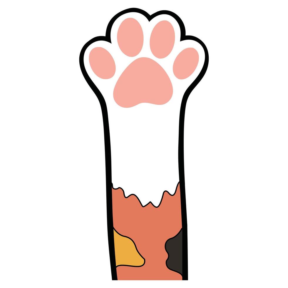 Lovely Cat Paw and Footprint Clipart for Scrapbooking vector