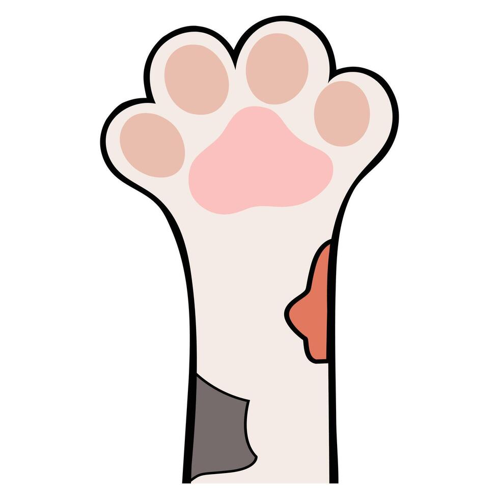 Playful Paw Print Clipart for Cute Cat Designs vector