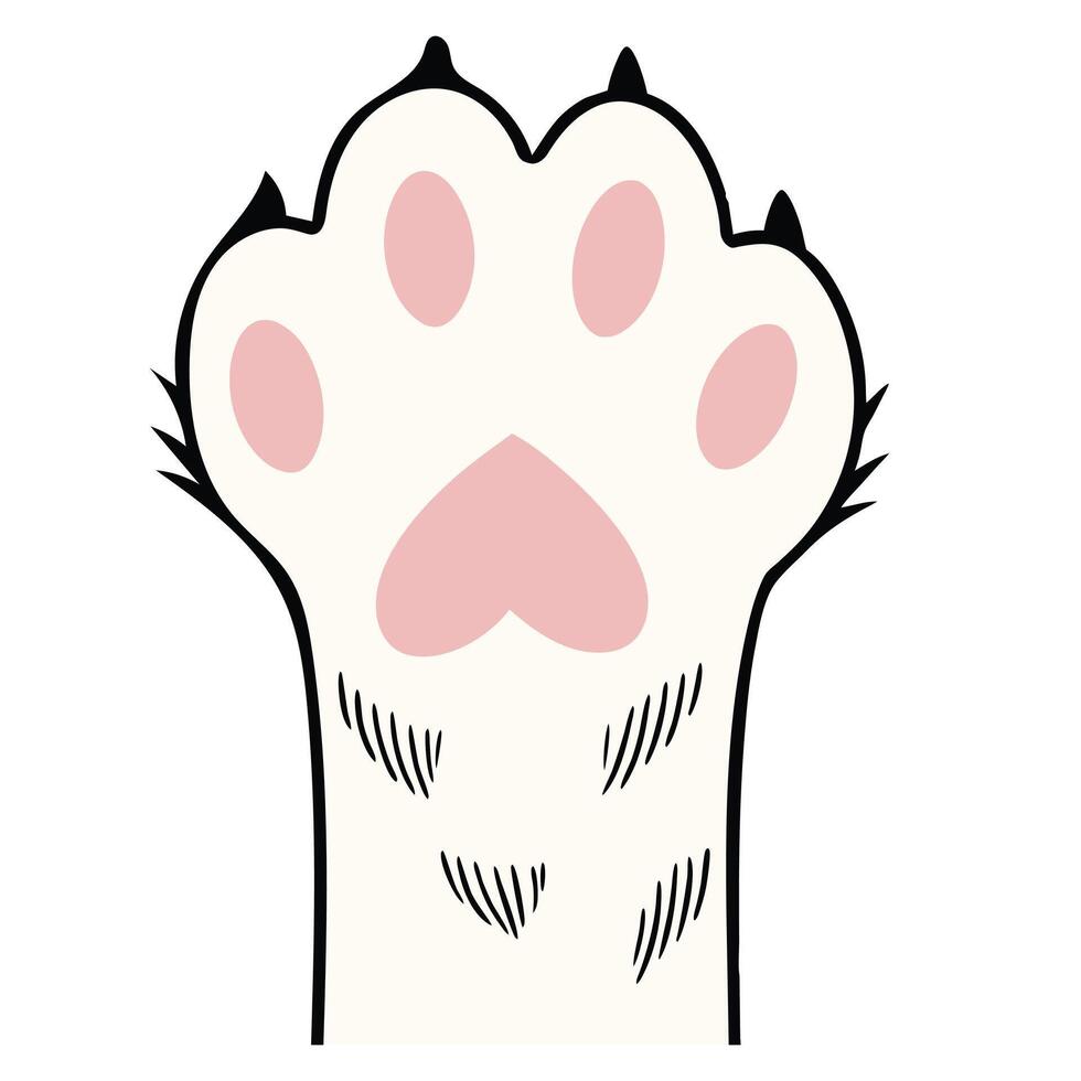 Delightful Cat Paw Footprints Clipart for Pet Lovers vector