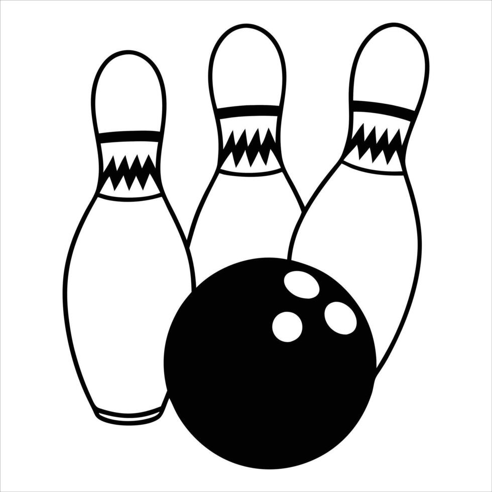 Bowling Ball and Pin Design for the Perfect Game vector