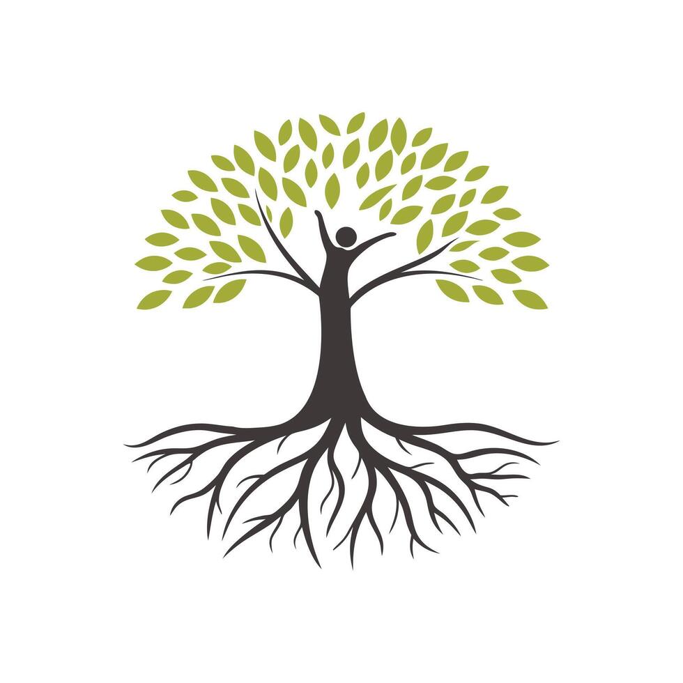 Green Tree Clipart Illustration for Eco Designs vector