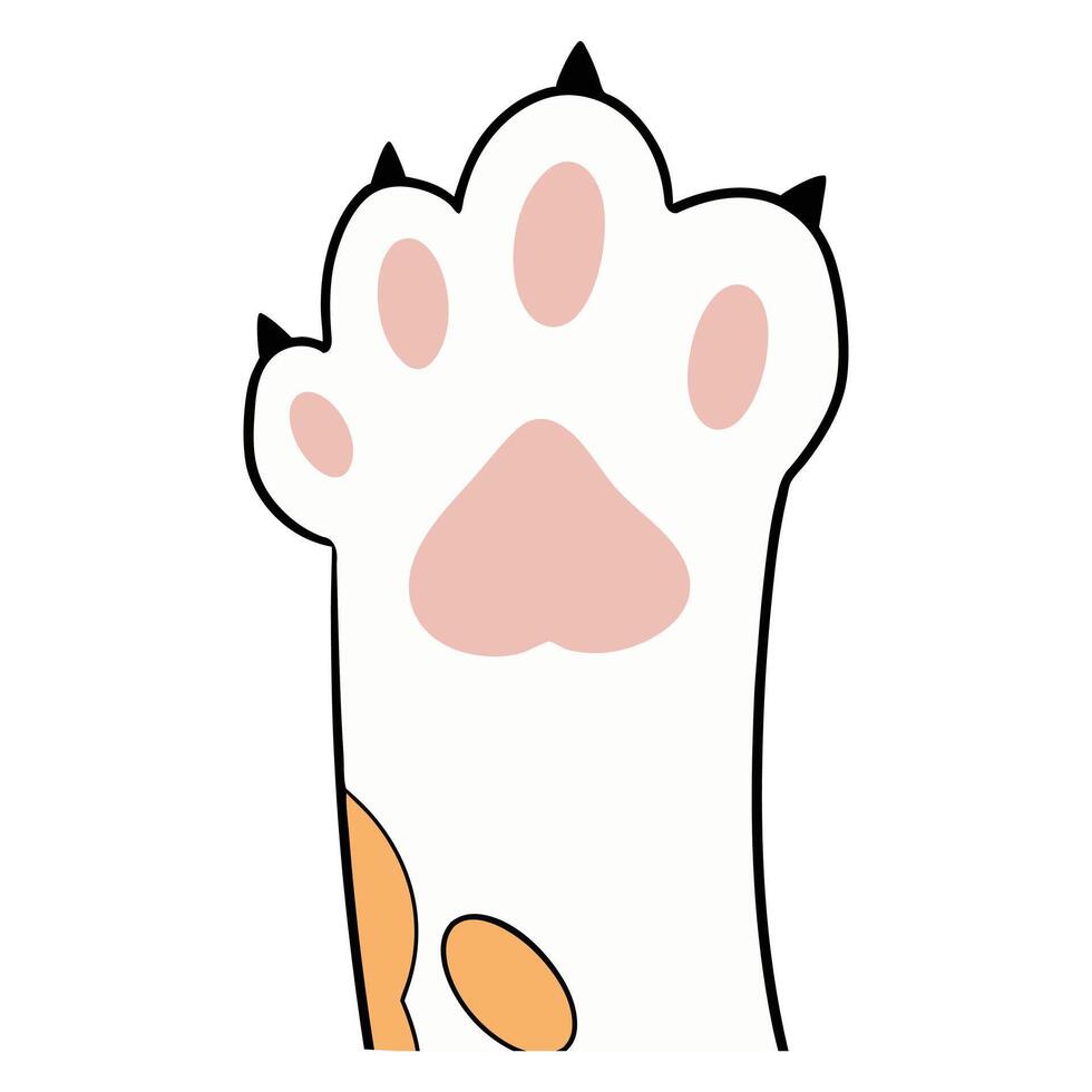 Adorable Cat Paw Prints and Footprints Clipart vector