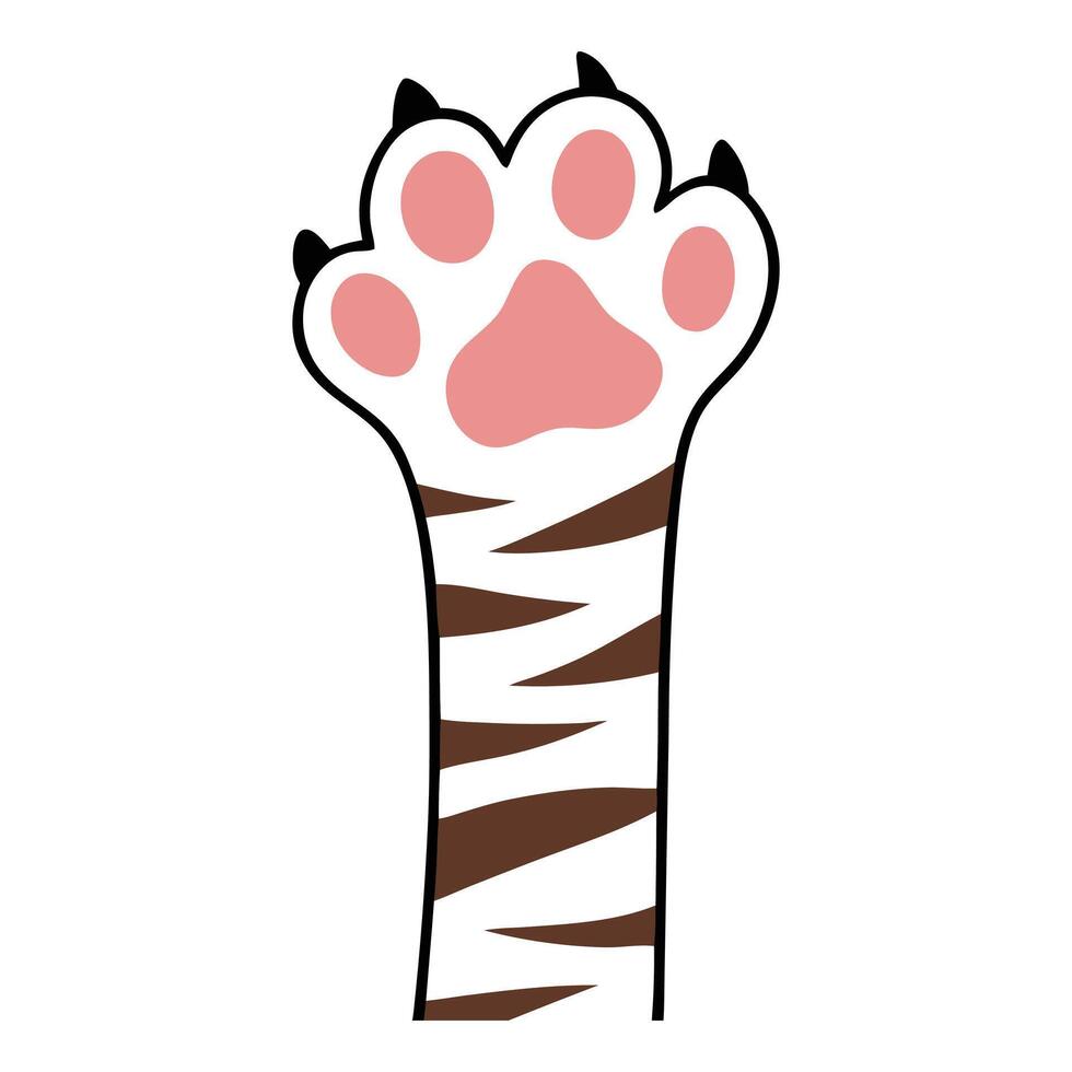 Cute Kitty Paw Footprint Illustration for Crafts vector