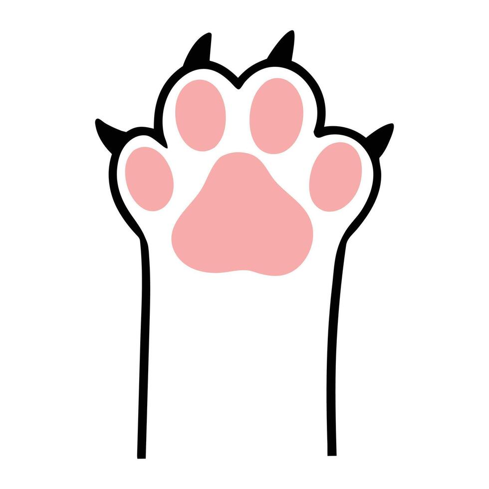 Cute Paw Print Illustration for Cat Lovers vector