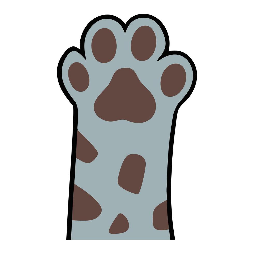 Cute Cat Paw Illustration for Print and Digital Use vector