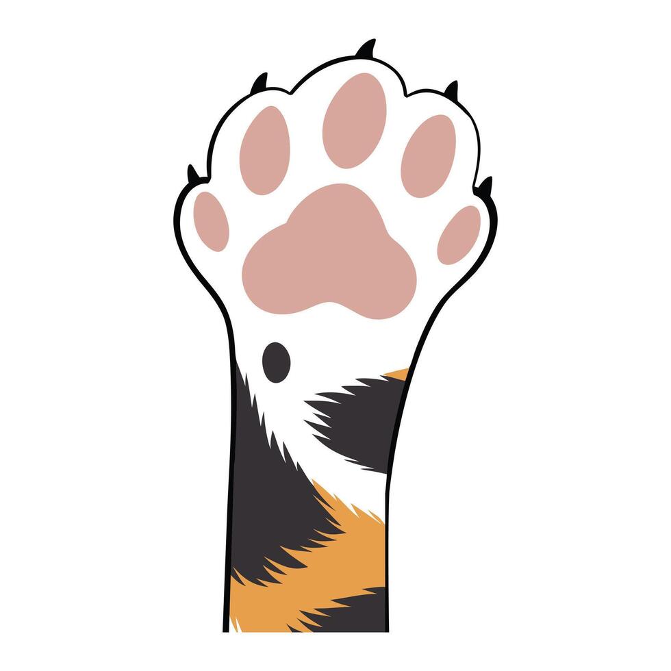 Adorable Kitty Footprints and Paw Print Clipart vector