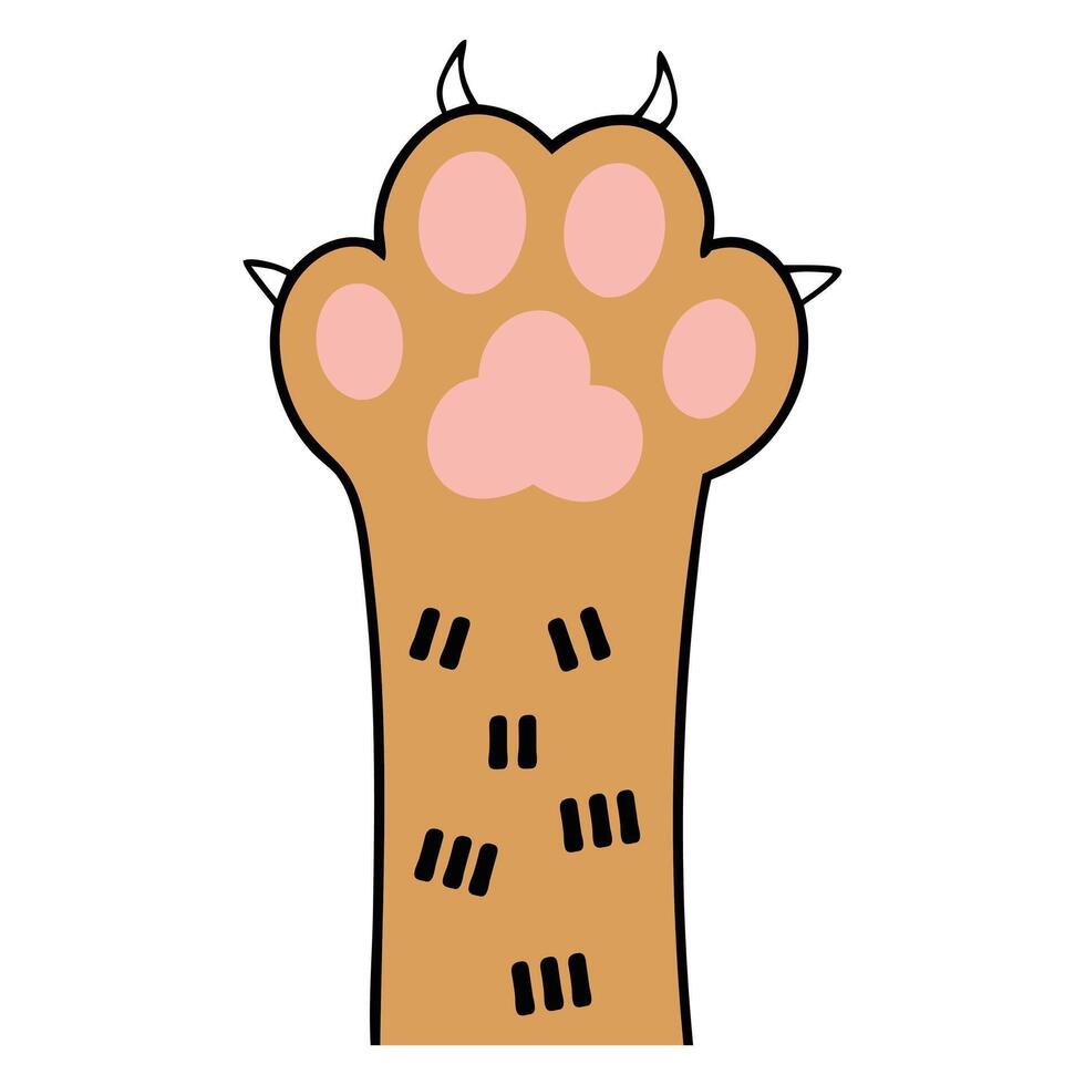 Whimsical Cat Paw Design with Playful Footprints vector