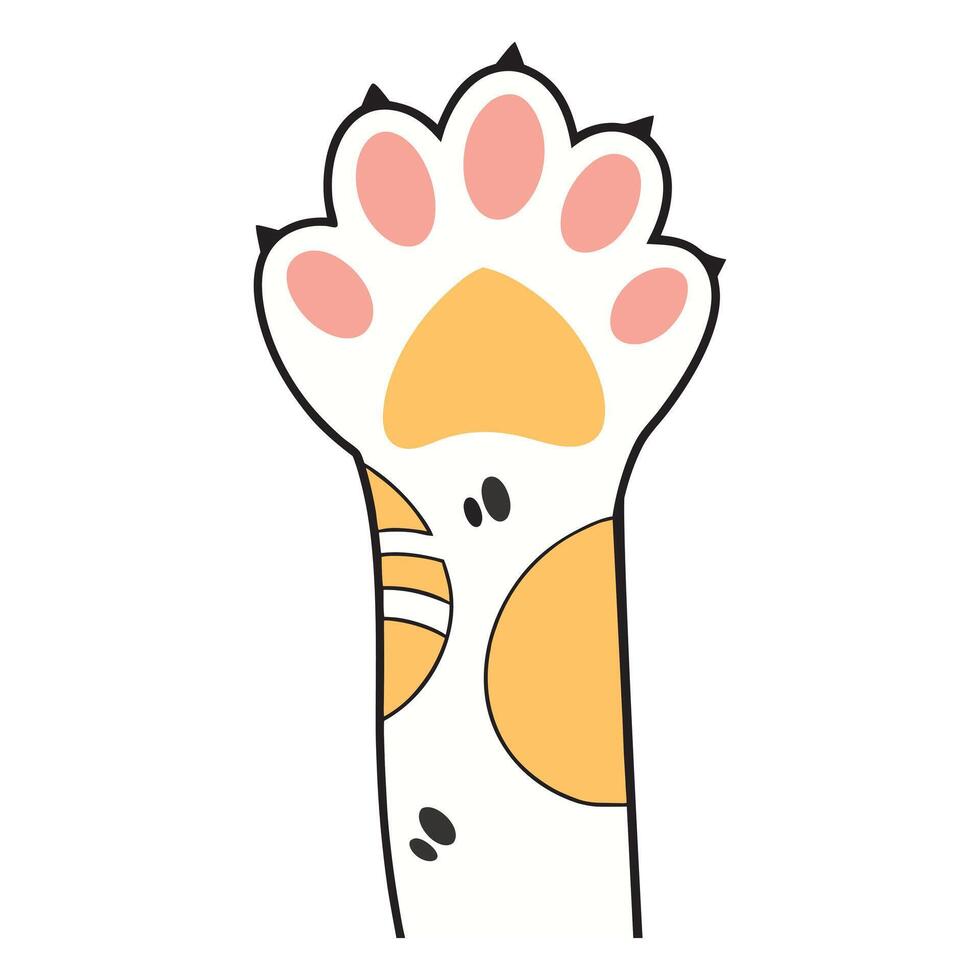 Cute Kitty Paw Prints in a Fun Design vector